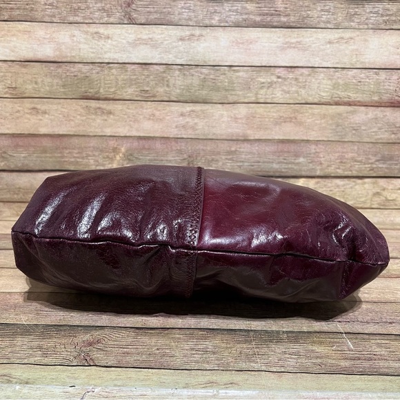 Badgley Mischka Maroon Leather Hobo Bag - Picture 9 of 10